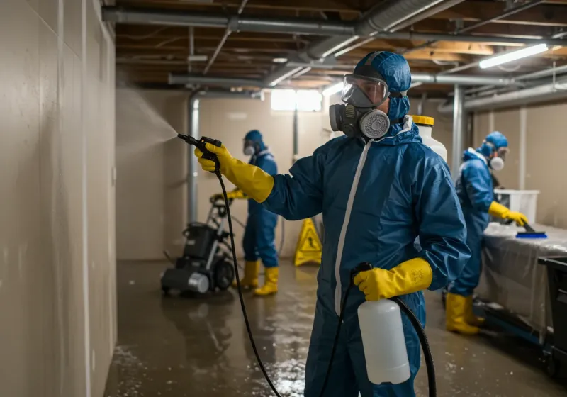 Basement Sanitization and Antimicrobial Treatment process in Star Valley Ranch, WY